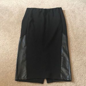 Mossimo Pencil Skirt with faux leather accent